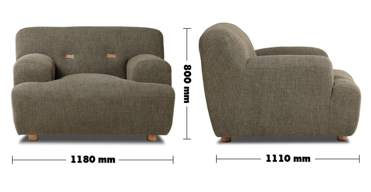 Scandinavian fabric 1 seater sofa akashi size charts.