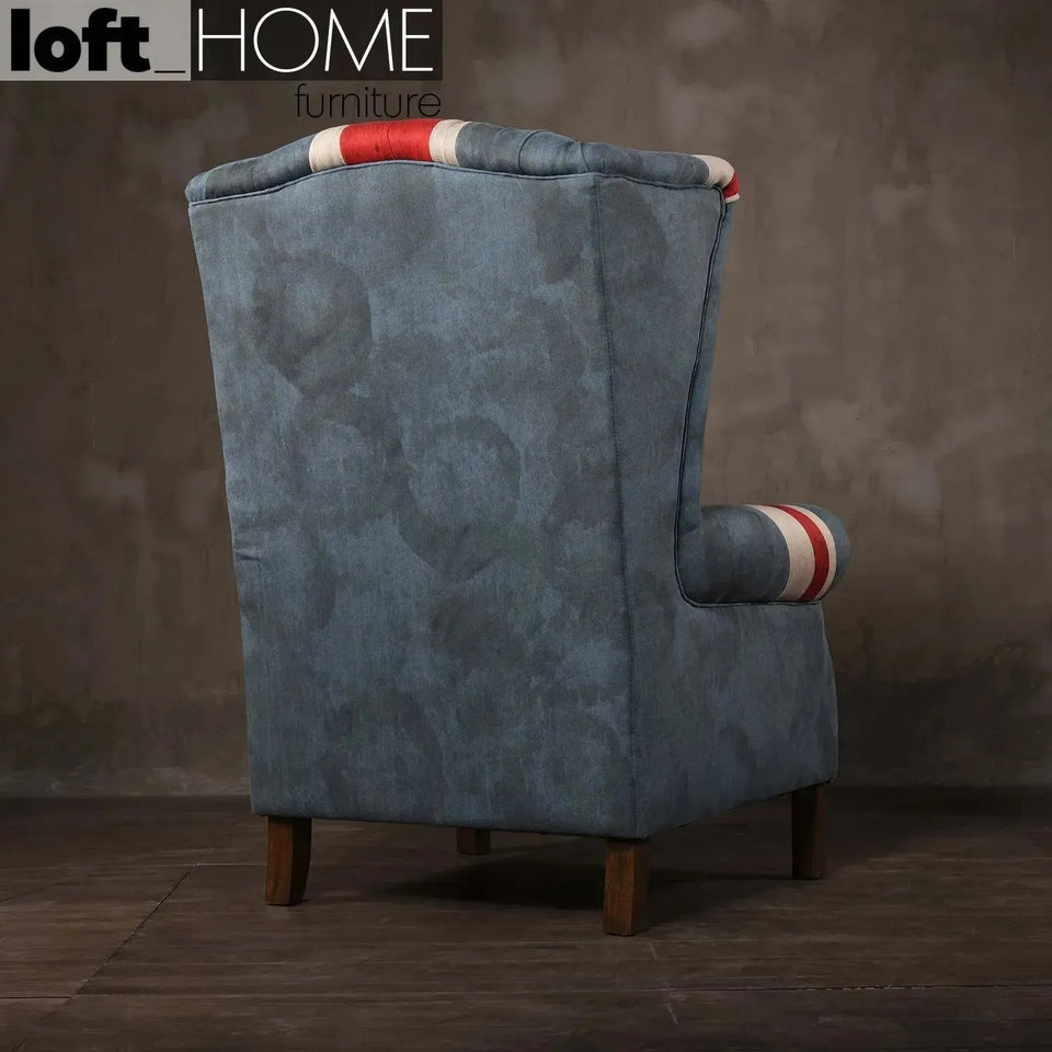 Vintage fabric 1 seater sofa jeanjack material variants.