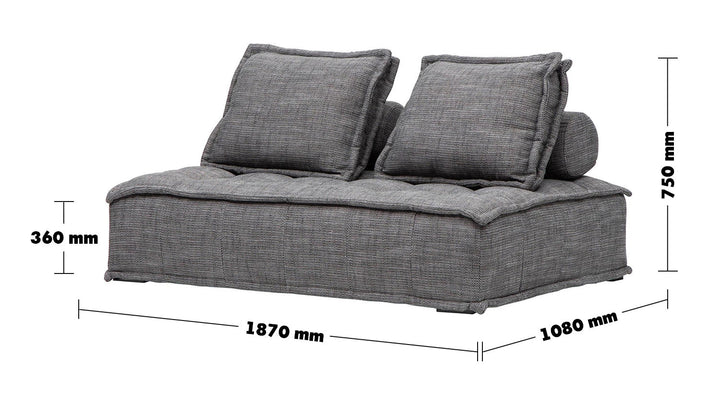 Vintage fabric 2 seater sofa element double size charts.
