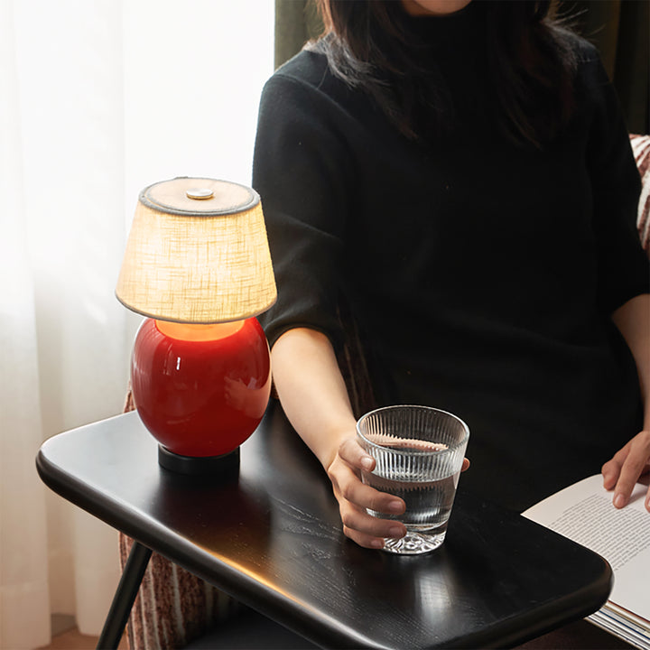 Vintage fabric microfiber leather 1 seater sofa with shelf ravon in details.