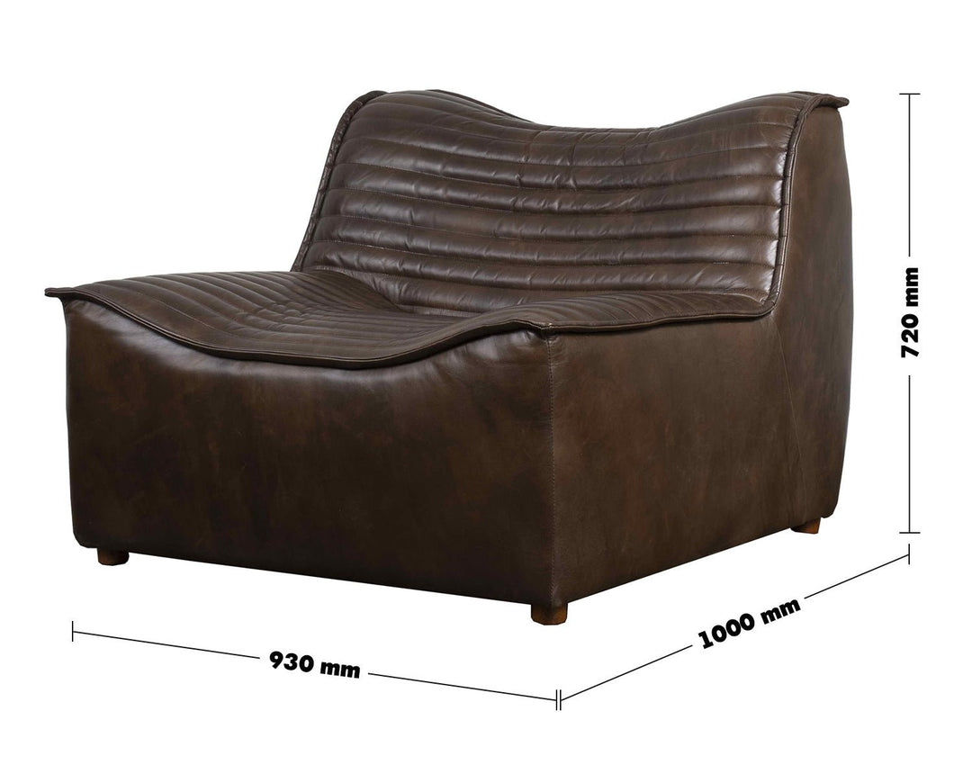 Vintage genuine leather 1 seater sofa airmaster size charts.