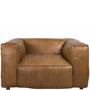 Vintage Genuine Leather 1 Seater Sofa ANTIQUE MASTER