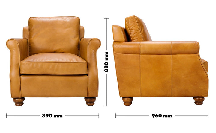 Vintage genuine leather 1 seater sofa barclay size charts.
