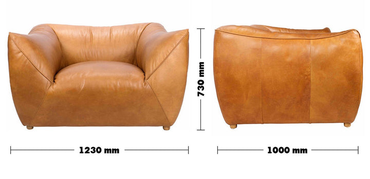 Vintage genuine leather 1 seater sofa beanbag size charts.