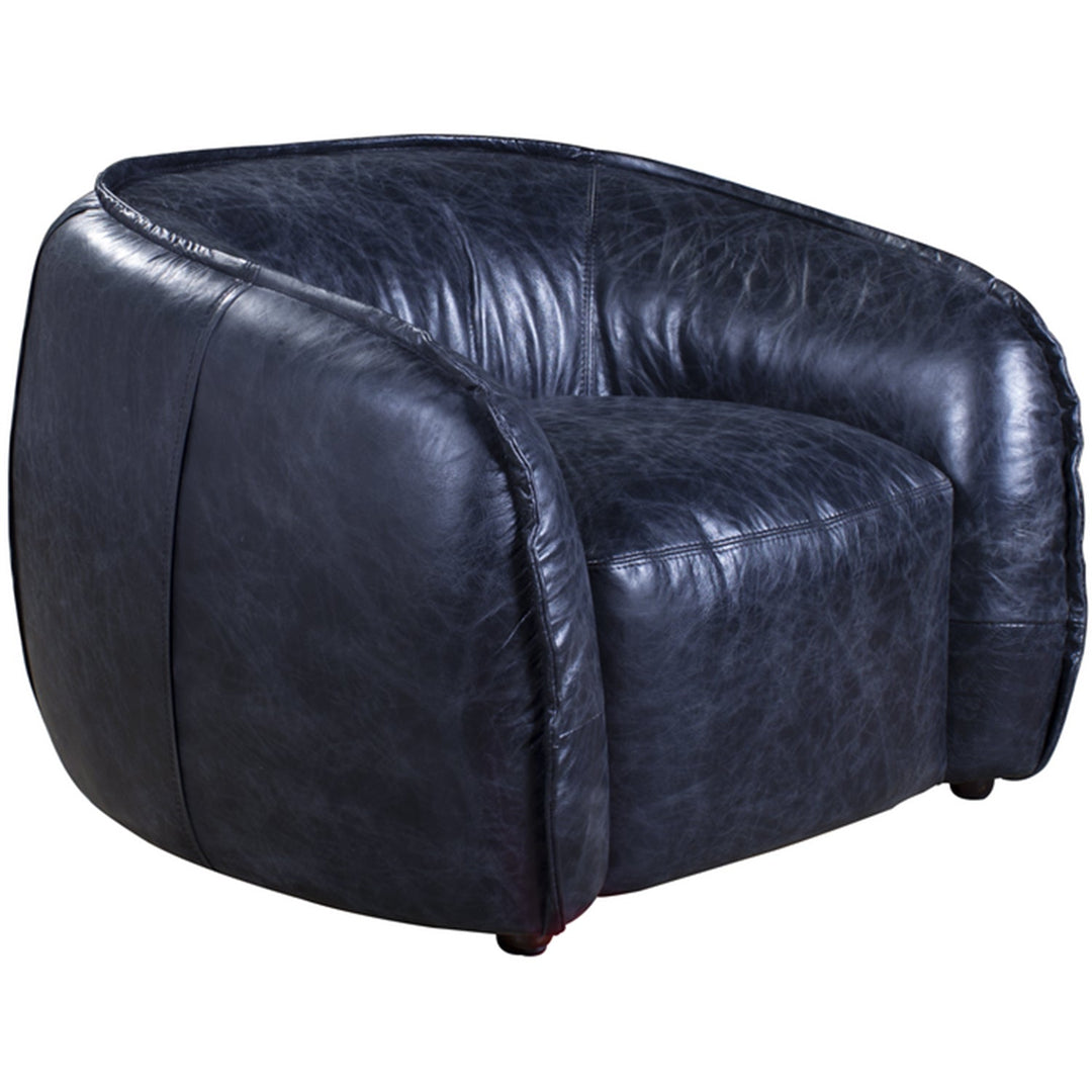 Vintage genuine leather 1 seater sofa bread primary product view.