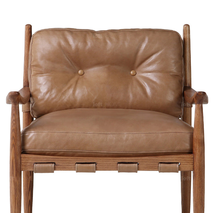 Vintage genuine leather 1 seater sofa bucky conceptual design.