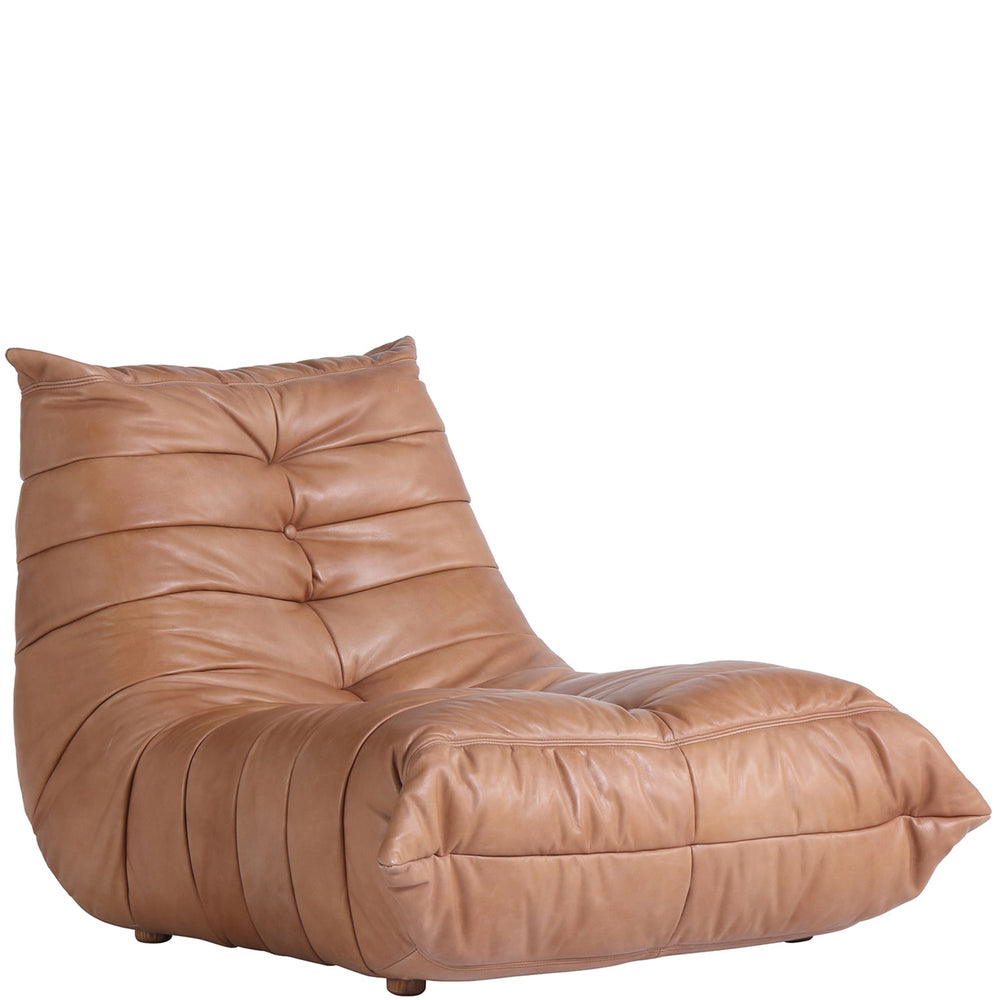 Vintage genuine leather 1 seater sofa cater primary product view.