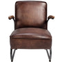 Industrial Genuine Leather 1 Seater Sofa DAVE
