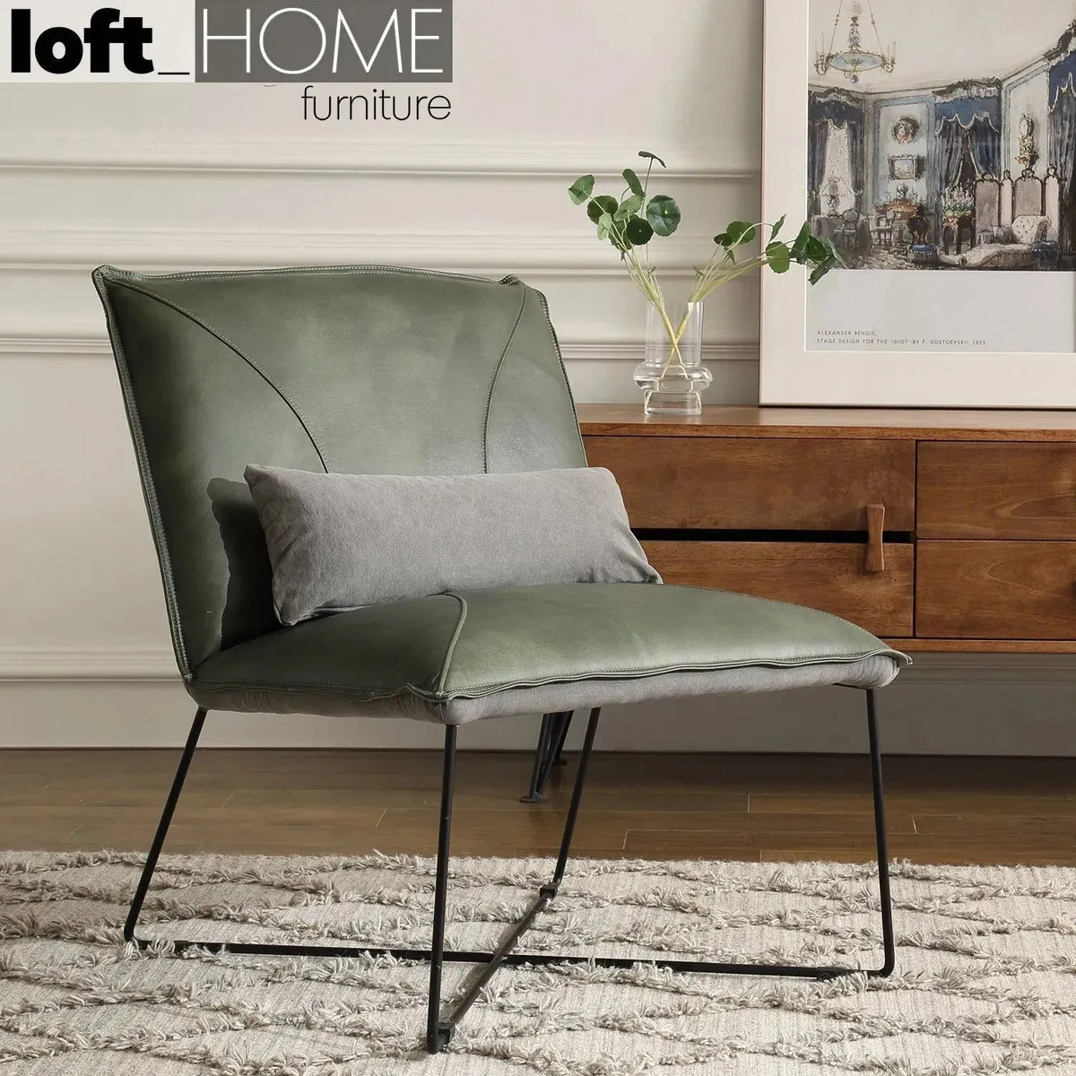 Industrial genuine leather 1 seater sofa franco primary product view.