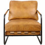 Industrial Genuine Leather 1 Seater Sofa GREY ASH
