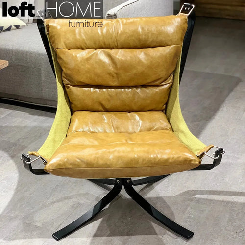 Industrial Genuine Leather 1 Seater Sofa HOPPER Good to Know Preview-1