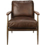 Vintage Genuine Leather 1 Seater Sofa HUMMER BRASS