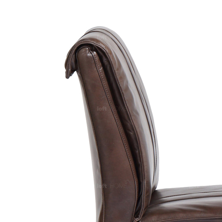 Vintage genuine leather 1 seater sofa leather lux conceptual design.