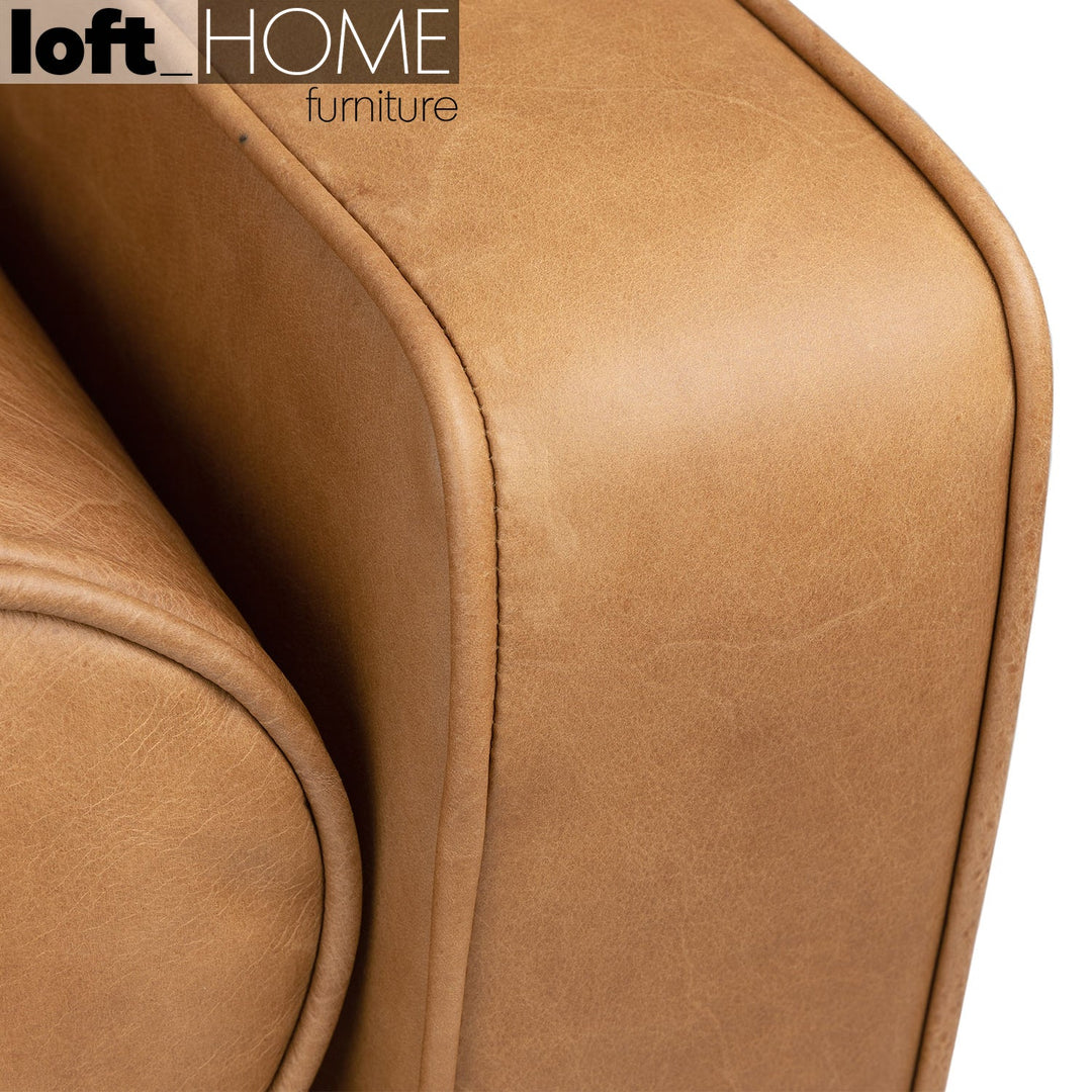 Vintage genuine leather 1 seater sofa olga environmental situation.