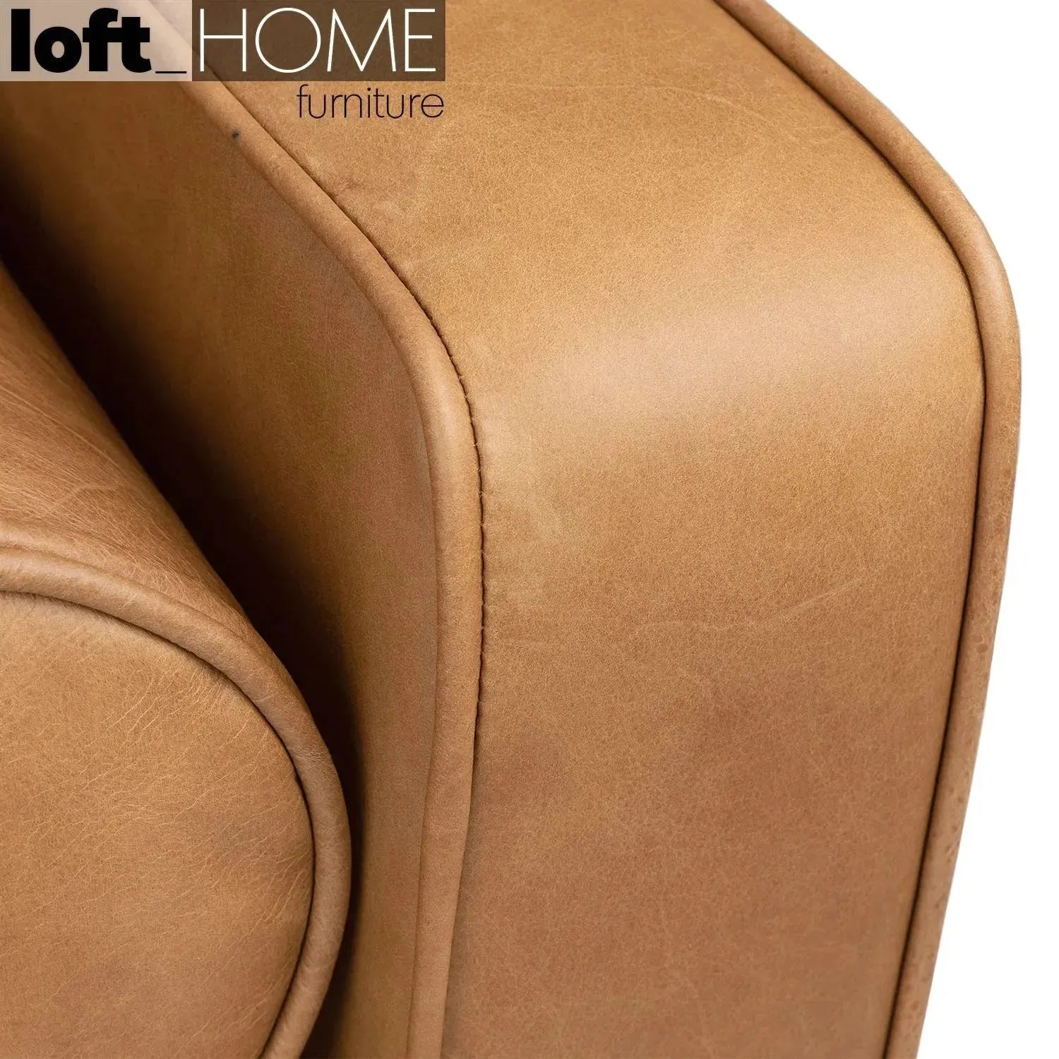 Vintage genuine leather 1 seater sofa olga environmental situation.