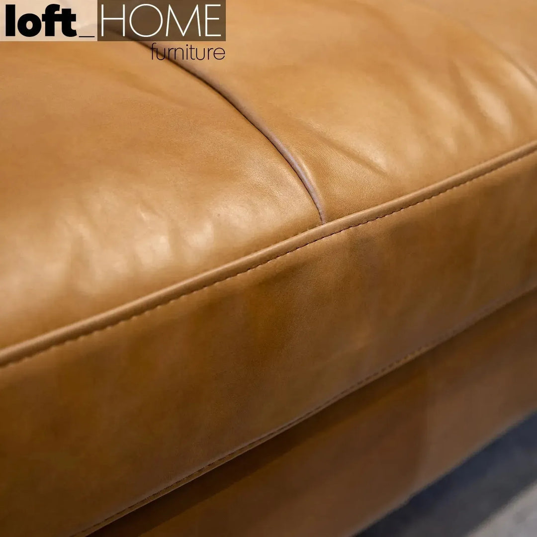Vintage genuine leather 1 seater sofa olga conceptual design.