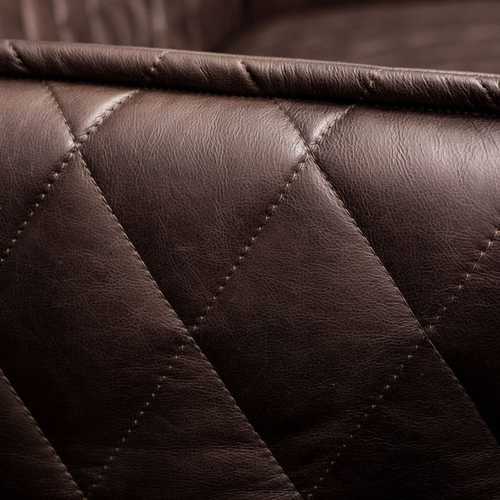 Vintage genuine leather 1 seater sofa osmond situational feels.