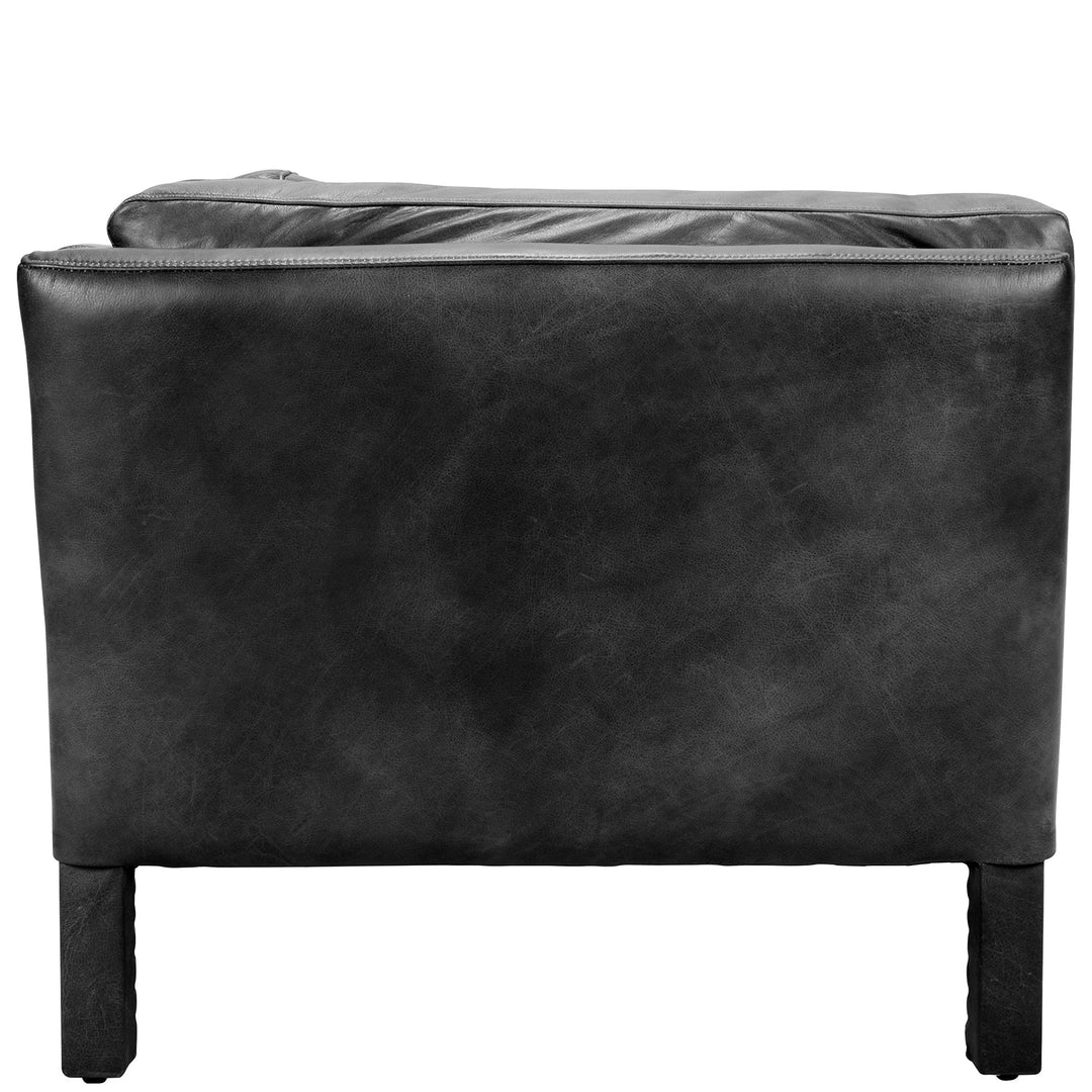 Vintage genuine leather 1 seater sofa reggio layered structure.