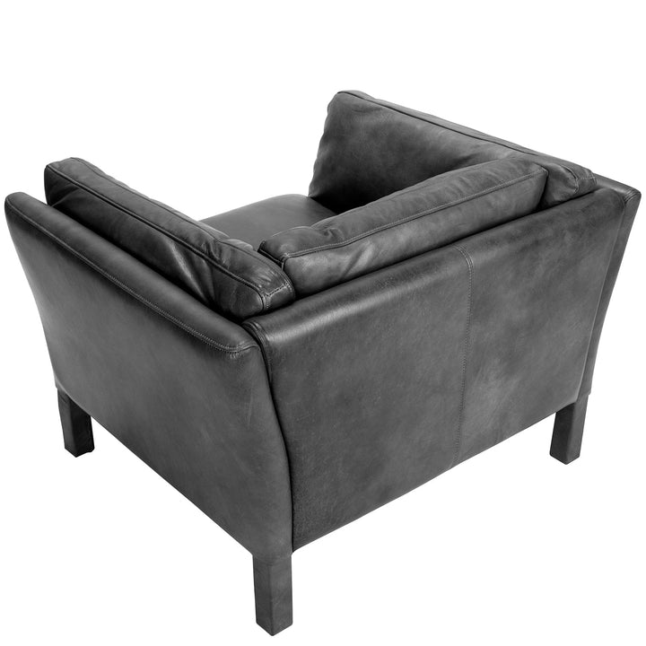 Vintage genuine leather 1 seater sofa reggio detail 1.