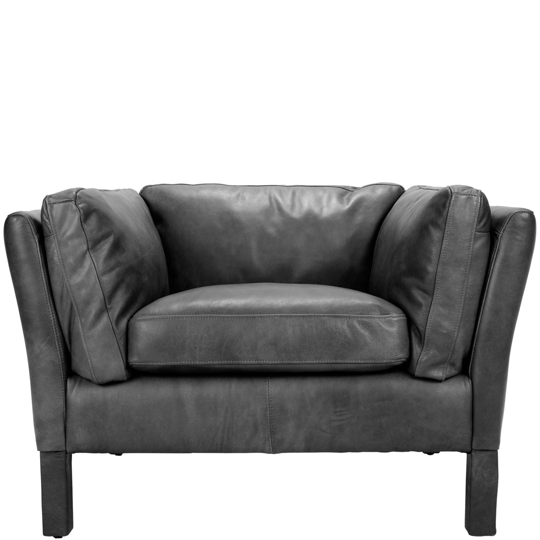 Vintage genuine leather 1 seater sofa reggio situational feels.