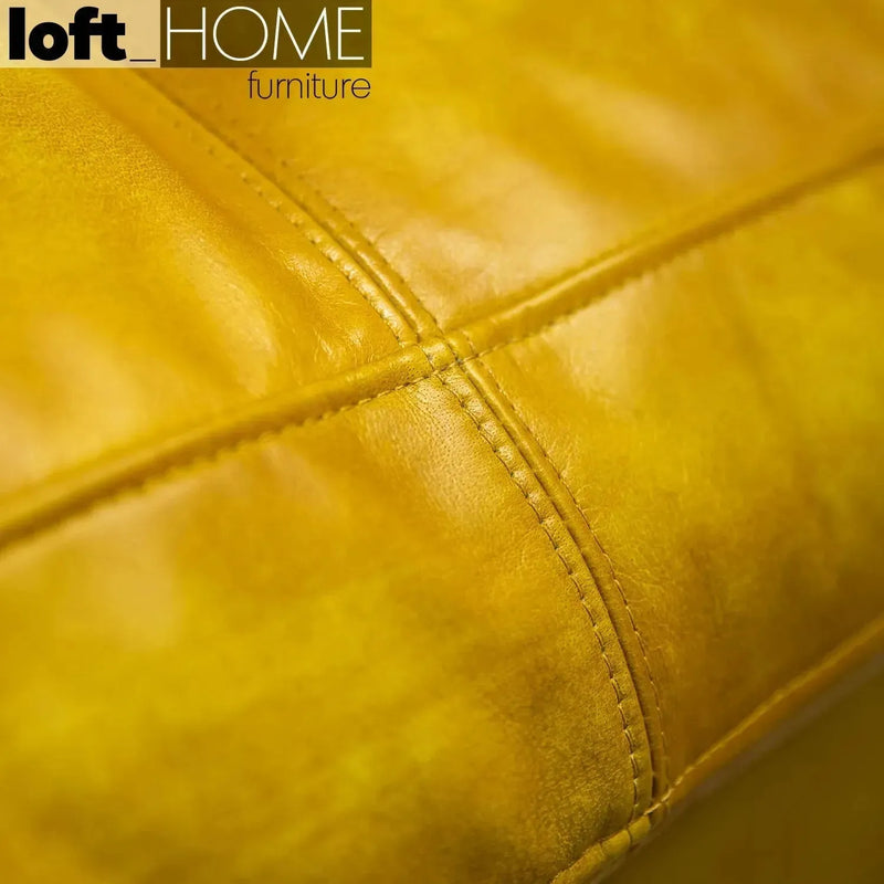 Vintage genuine leather 2 seater sofa magina environmental situation.