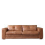 Vintage Genuine Leather 3 Seater Sofa CANVAS TER
