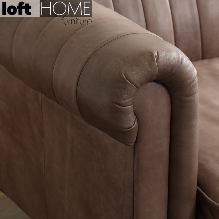 Vintage Genuine Leather 3 Seater Sofa ELIS