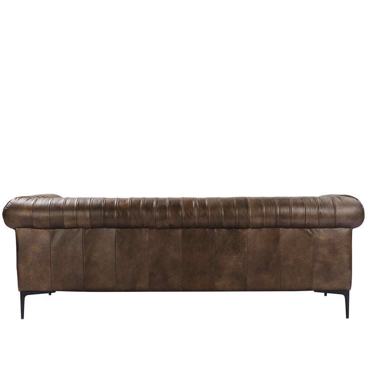 Vintage genuine leather 3 seater sofa elis detail 1.