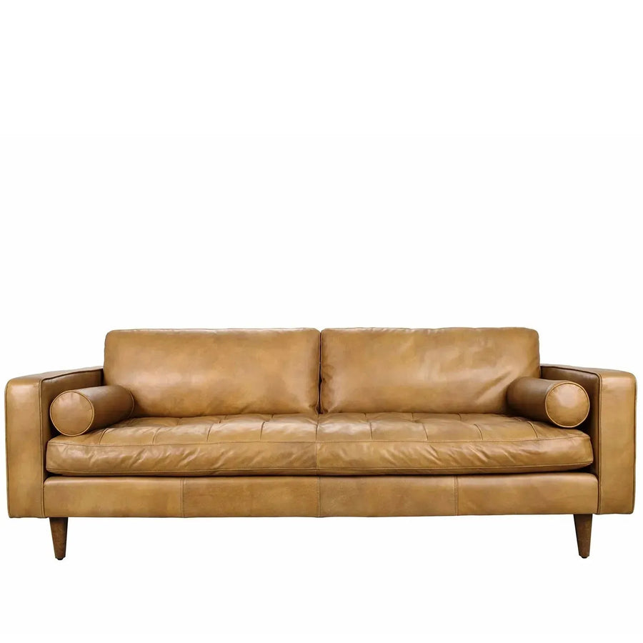 Vintage Genuine Leather 3 Seater Sofa OLGA