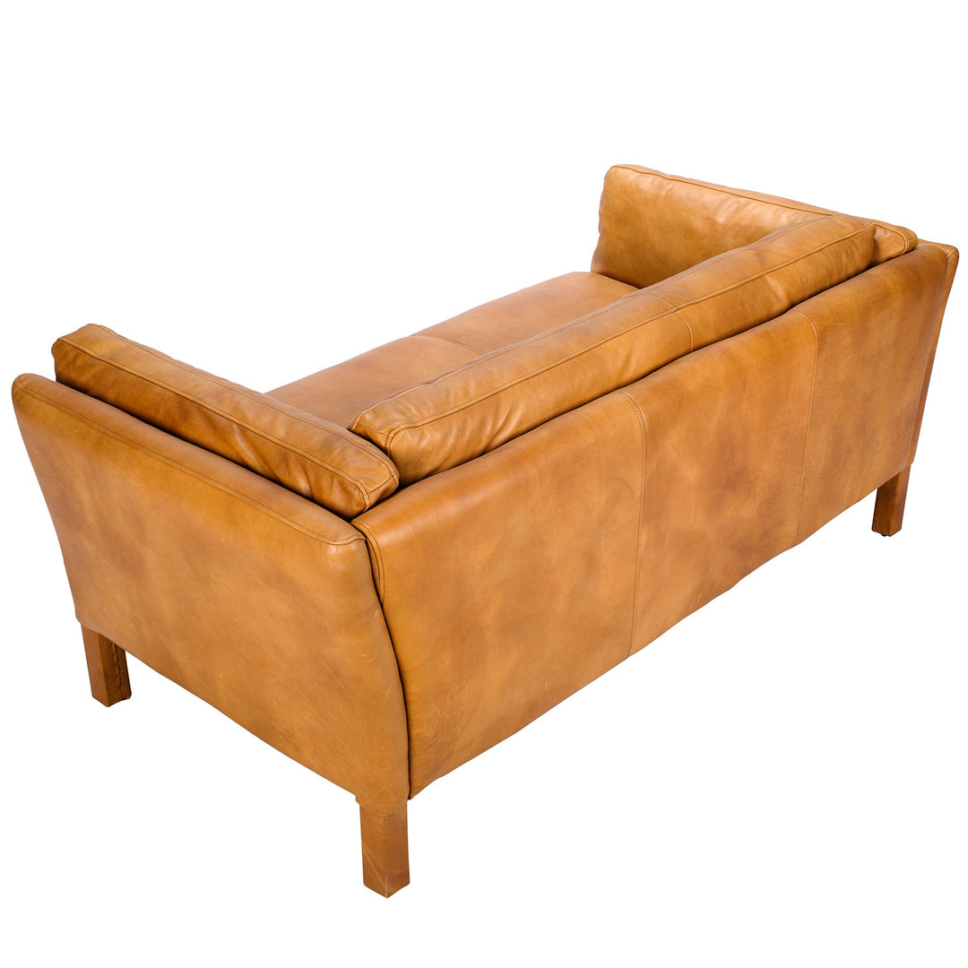 Vintage genuine leather 3 seater sofa reggio conceptual design.