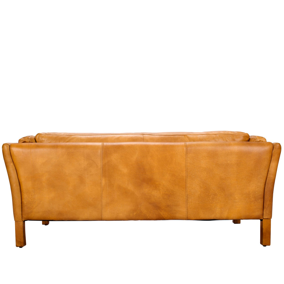 Vintage genuine leather 3 seater sofa reggio situational feels.