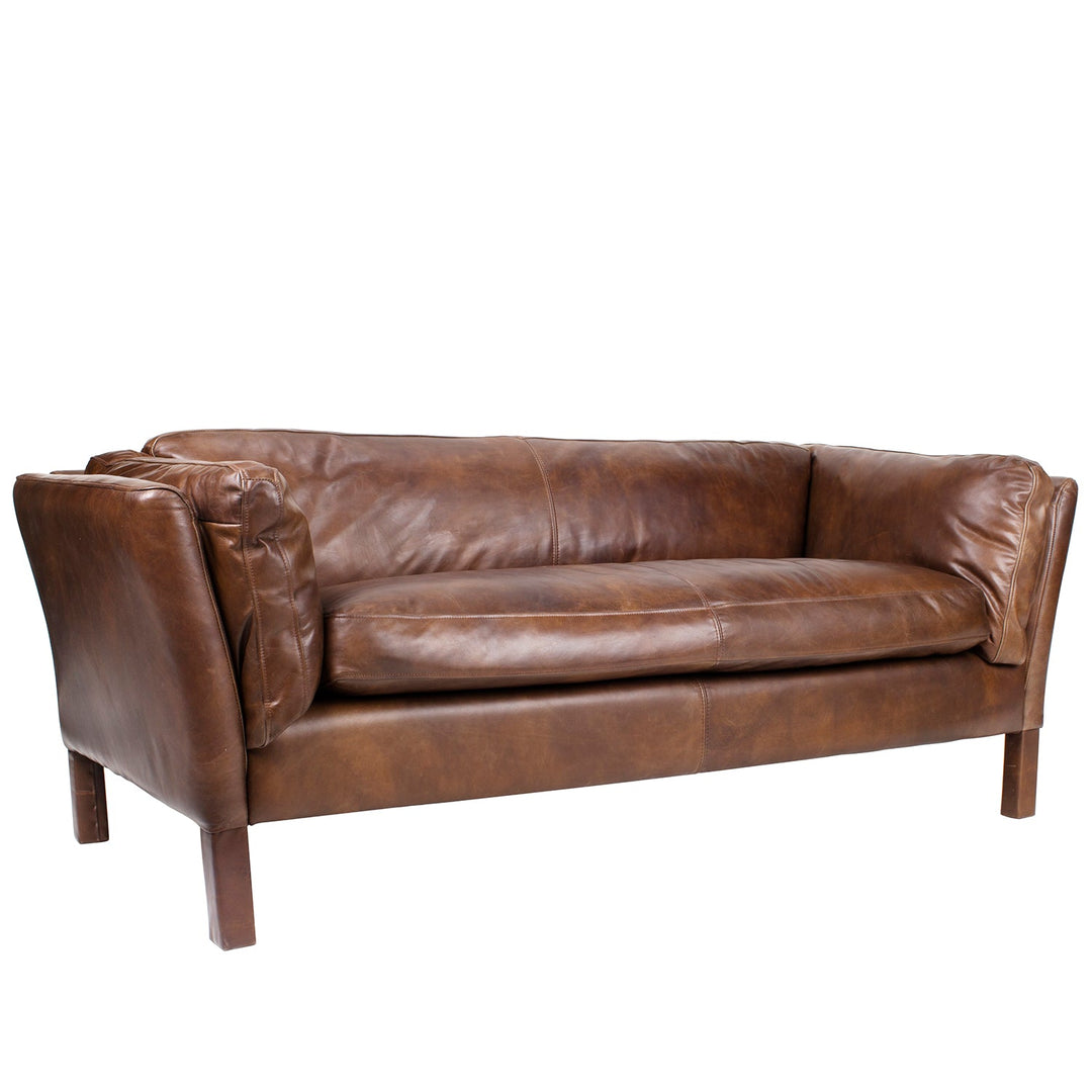 Vintage genuine leather 3 seater sofa reggio detail 2.