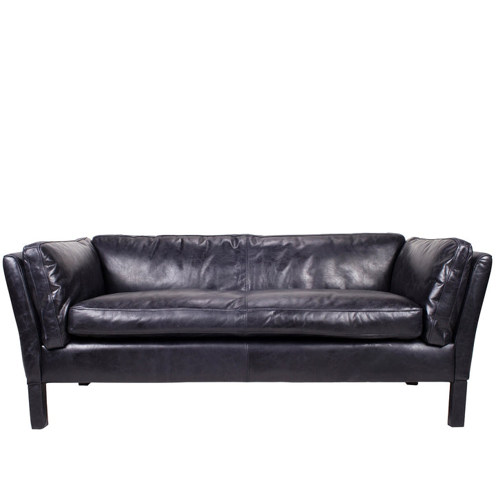 Vintage genuine leather 3 seater sofa reggio layered structure.