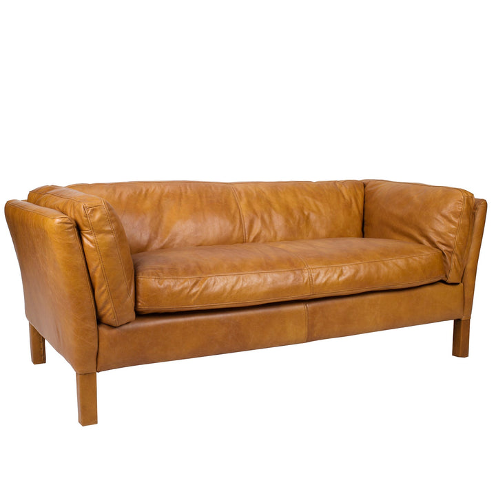 Vintage genuine leather 3 seater sofa reggio environmental situation.