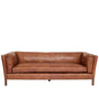 Vintage Genuine Leather 4 Seater Sofa REGGIO