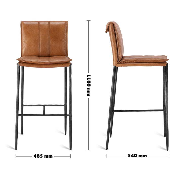 Vintage genuine leather bar chair lux size charts.