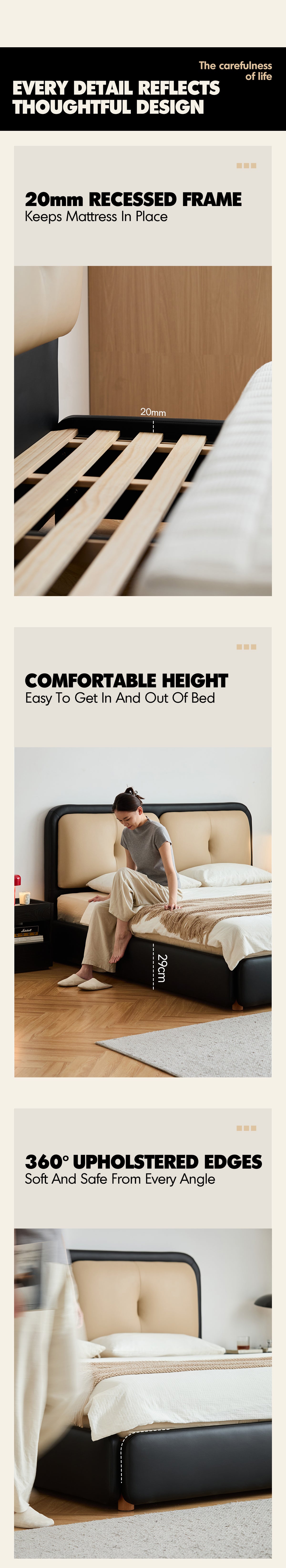 Vintage Genuine Leather Bed COVE Good to Know - 7