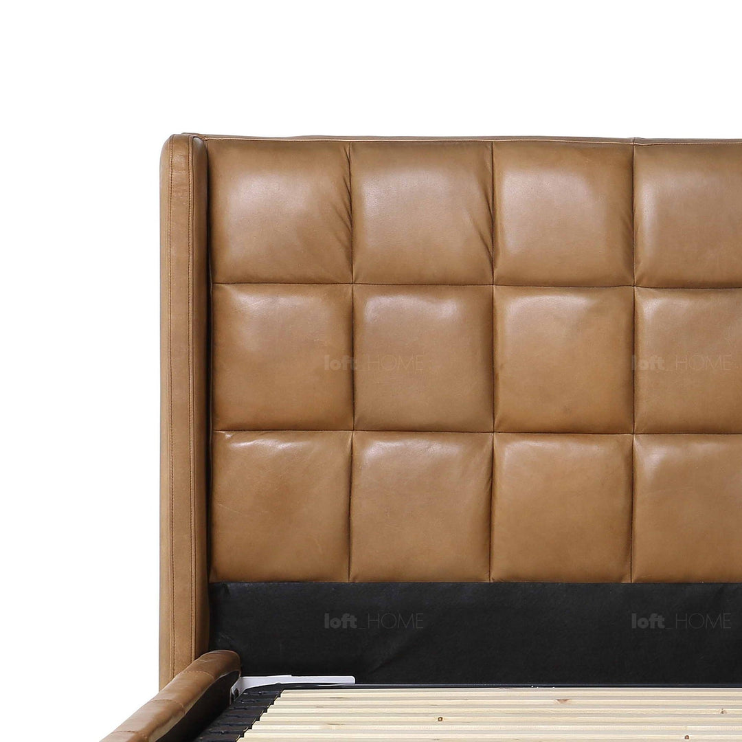 Vintage Genuine Leather Bed Frame TUXEDO