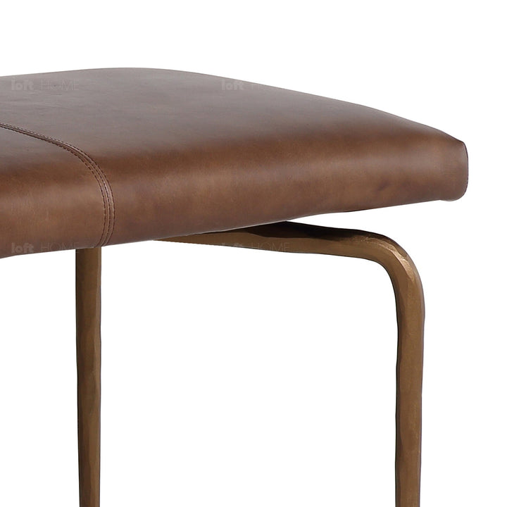Vintage genuine leather bench miller conceptual design.