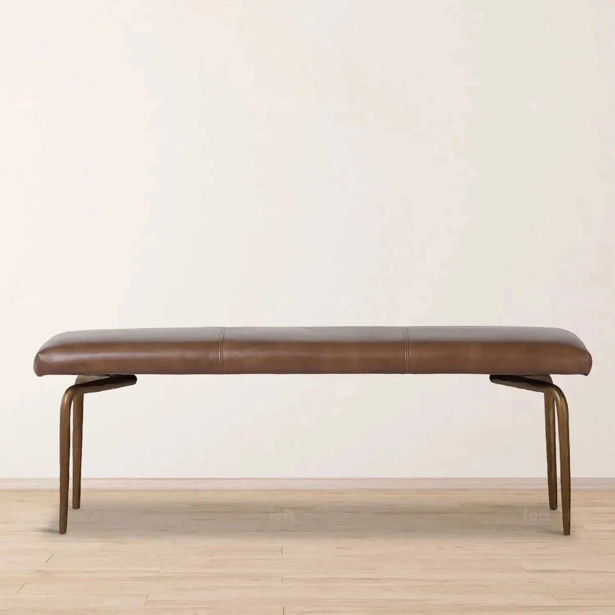 Bauhaus genuine leather bench miller in real life style.