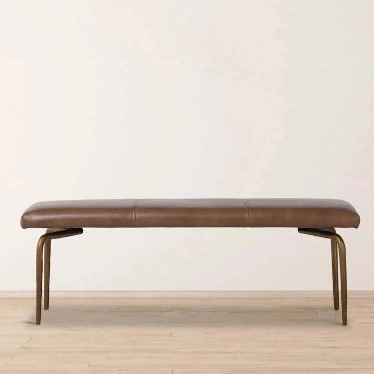 Vintage Genuine Leather Bench MILLER Good to Know Preview-1