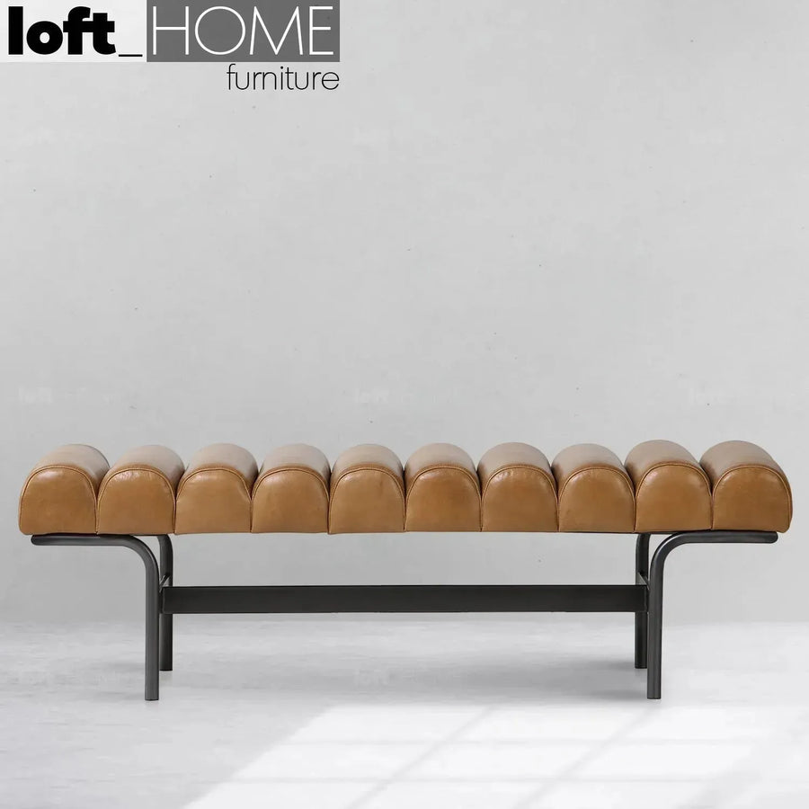 Vintage genuine leather bench norbel primary product view.