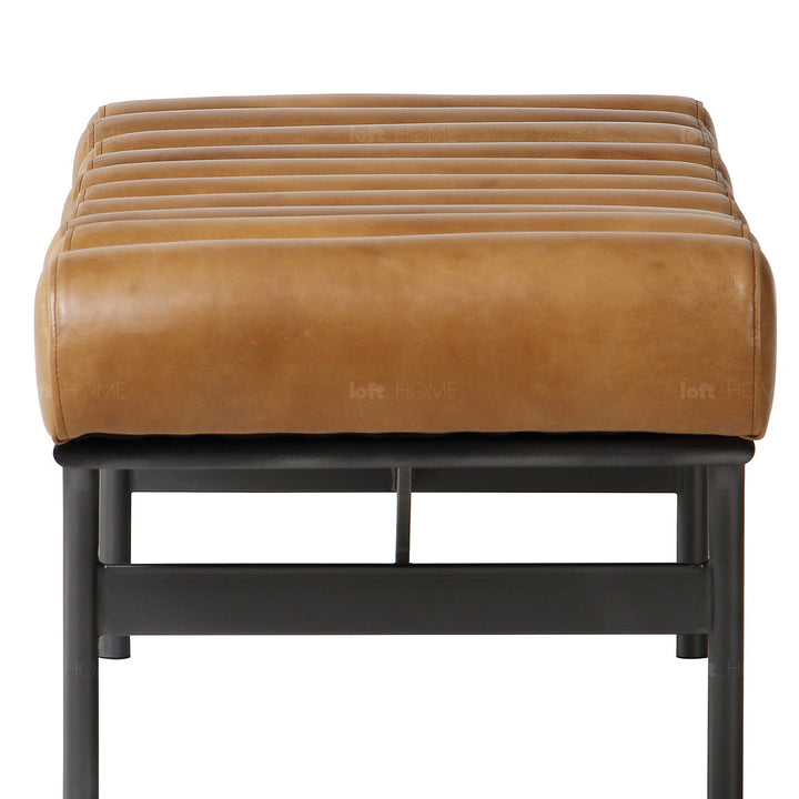 Vintage genuine leather bench norbel situational feels.
