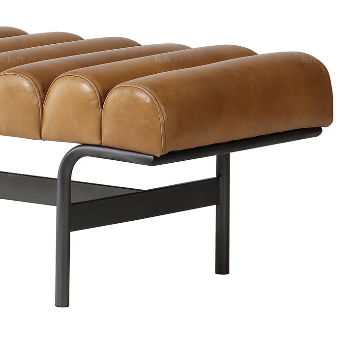 Vintage genuine leather bench norbel conceptual design.