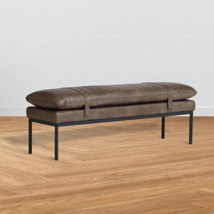 Vintage Genuine Leather Bench TREASURE Good to Know Preview-1