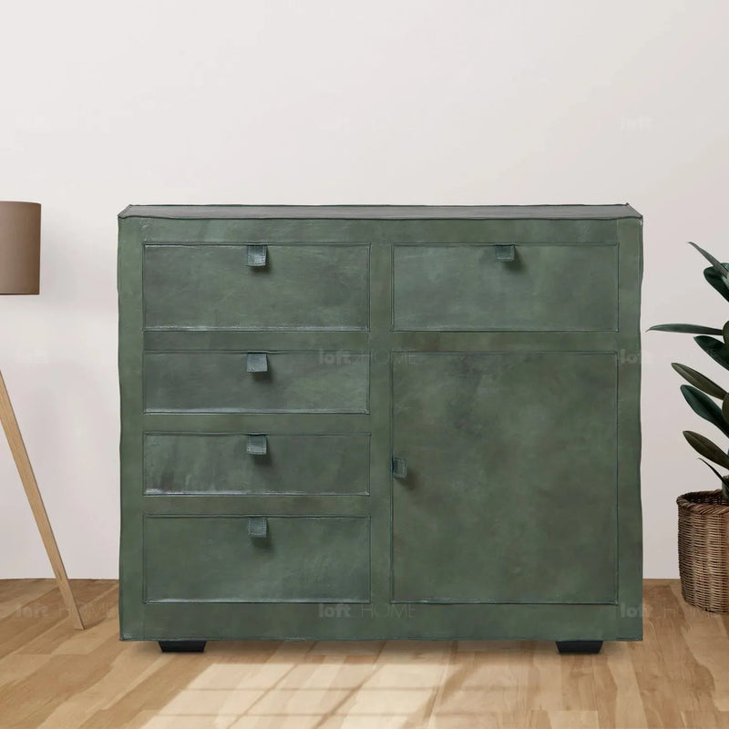 Vintage genuine leather cabinet murphy s in real life style.