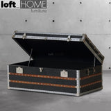 Industrial genuine leather coffee table frontier primary product view.