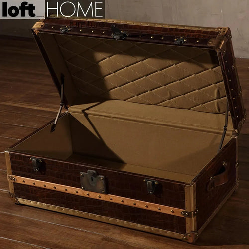 Vintage Genuine Leather Coffee Table LUXURY CROCODILE Good to Know Preview-1