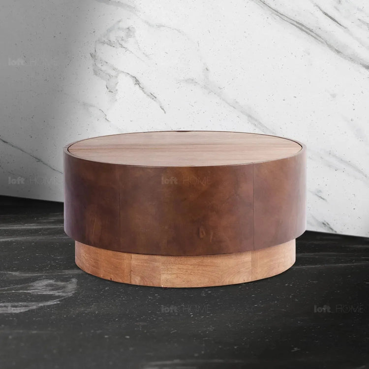 Vintage Genuine Leather Coffee Table RUSTIC RETRO Good to Know Preview-1