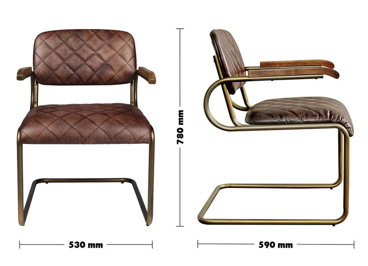 Vintage genuine leather dining chair dossey size charts.